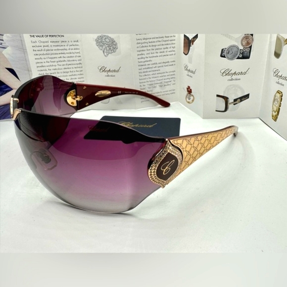 👑Chopard De Rigo 23KT Gold plated SCH883S 08FC 110 exclusive 🏆‼️ - Picture 6 of 16